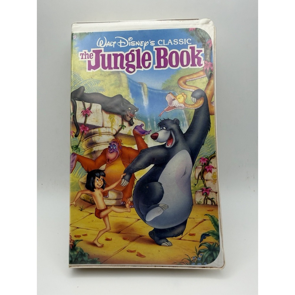 Disney The Jungle Book VHS 1992 Black Diamond Classic Clamshell Mowgli Baloo
